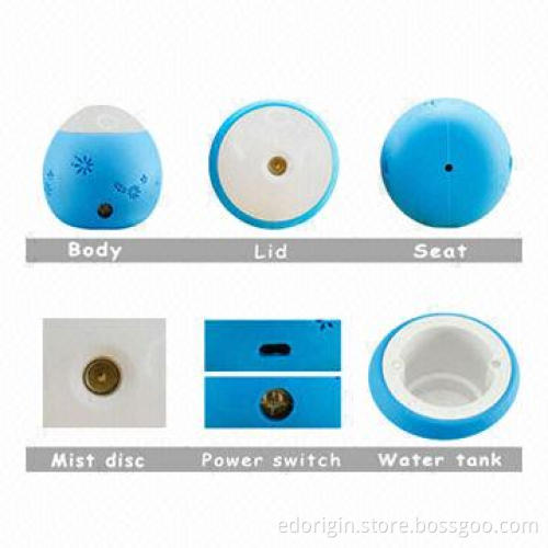 Air Diffuser with 100cm USB Line and LED Light, Silica Gel Design, Used for Offices and Home